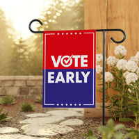 Vote Early Democracy Protest Garden Flag, Double Sided, No Kings Vote Early , Election Protect Democracy, Anti-Trump, Resist Fascism Flag