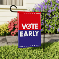 Vote Early Democracy Protest Garden Flag, Double Sided, No Kings Vote Early , Election Protect Democracy, Anti-Trump, Resist Fascism Flag