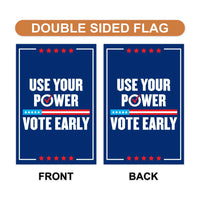 Vote Early Democracy Protest Garden Flag, Double Sided, No Kings Vote Early , Election Protect Democracy, Anti-Trump, Resist Fascism Flag