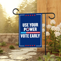 Vote Early Democracy Protest Garden Flag, Double Sided, No Kings Vote Early , Election Protect Democracy, Anti-Trump, Resist Fascism Flag