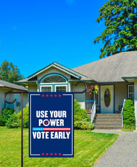 Vote Early Democracy Protest Garden Flag, Double Sided, No Kings Vote Early , Election Protect Democracy, Anti-Trump, Resist Fascism Flag