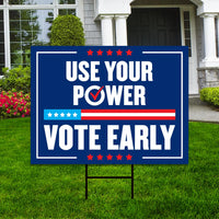 Democracy vs Fascism Protest Yard Sign - Vote Early, No Kings, Anti-Trump, Protect Democracy, Resist Fascism Yard Sign with Metal H-Stake