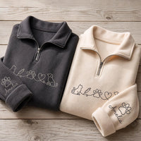 Personalized Vet Tech Embroidered Quarter Zip Sweatshirt, Custom Name Pullover, Vet Clinic Layer, Pet Lover Workwear, Vet Tech Gift