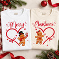 Custom Gingerbread Couple Christmas Shirt, Matching Couples Tee, His Hers Holiday Shirt, Festive Date Night Outfit, Matching Couples Gift