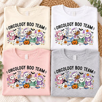 Oncology Boo Team Shirt, Halloween Oncology Nurse Tee, Cute Ghost Cancer Care Shirt, Spooky Season Healthcare Tee, Nurse Halloween Gift