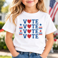 Kids Vote Shirt, Election Day Tee for Boys and Girls, Red White Blue Voting T-Shirt, Patriotic Civic Youth Top, Patriotic Gift for Kids