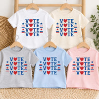 Kids Vote Shirt, Election Day Tee for Boys and Girls, Red White Blue Voting T-Shirt, Patriotic Civic Youth Top, Patriotic Gift for Kids