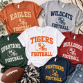 Personalized Football Spirit Shirt, Custom Mascot Name Number Tee, Varsity Game Day T-Shirt, School Spirit Fan Top, Custom Team Gift