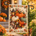 Vintage Fall Pumpkin Garden Flag, 12x18 Inch Double Sided Yard Flag, Autumn Welcome Sign, Rustic Harvest Porch Decor, Fall Decor Gift