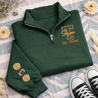 Personalized Teacher Embroidered Quarter Zip Sweatshirt, Custom Mascot Pullover, School Spirit Layer, Cozy Game Day Top, Staff Gift