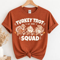 Turkey Trot Squad Thanksgiving Shirt, Funny 5K Race Tee, Running Turkey Graphic T Shirt, Friends Family Race Outfit, Thanksgiving Gift