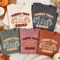 Turkey Trot Squad Thanksgiving Shirt, Funny 5K Race Tee, Running Turkey Graphic T Shirt, Friends Family Race Outfit, Thanksgiving Gift