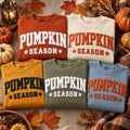 Custom Pumpkin Season Puff Print Shirt, Personalized Fall Sweatshirt, Cozy Autumn Statement Tee, Custom Puff Sweatshirt, Personalized Wear