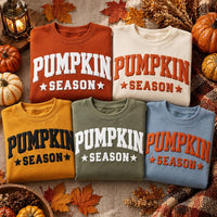 Custom Pumpkin Season Puff Print Shirt, Personalized Fall Sweatshirt, Cozy Autumn Statement Tee, Custom Puff Sweatshirt, Personalized Wear