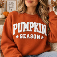 Custom Pumpkin Season Puff Print Shirt, Personalized Fall Sweatshirt, Cozy Autumn Statement Tee, Custom Puff Sweatshirt, Personalized Wear