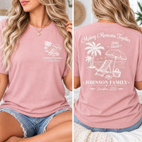 Personalized Family Beach Vacation Shirt, Custom Trip Tee, Making Memories Together Tee, Beach Reunion Outfit, Family Trip Gift, Front Back