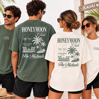 Personalized Honeymoon Couple Shirt, Custom Mr and Mrs Matching Tee, Couple Vacation Tee, Newlywed Outfit, Honeymoon Gift, Front Back
