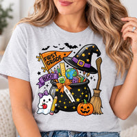 Personalized First Grade Teacher Halloween Shirt, Custom Teacher Name Tee, Spooky Classroom Outfit, Witchy Fall Style, Back to School Gift