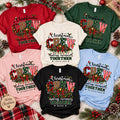 Personalized Christmas Crew Shirt, Custom Family Holiday Tee, Plaid Leopard Group Shirt, Matching Group Outfit, Family Christmas Gift