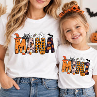 Personalized Halloween Family Sweatshirt, Custom Matching Spooky Graphic Tee, Halloween Party Tee, Mama Dad Kids Outfit, Family Holiday Gift