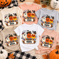 Personalized Kids Spooky Ghost Shirt, Custom Name Ghost Pumpkin Tee, Halloween Party Tee, Trick or Treat Outfit, Halloween Gift for Kids