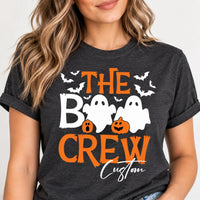 Personalized Boo Crew Halloween Shirt, Custom Ghost Pumpkin Tee, Cute Halloween Party Tee, Matching Family Group Outfit, Holiday Gift