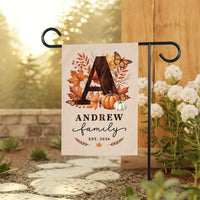 Personalized Fall Family Garden Flag, 12x18 Double Sided Yard Flag, Custom Family Decor, Autumn Front Porch Welcome, Housewarming Gift