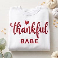 Custom Thankful Puff Print Shirt, Personalized Thanksgiving Sweatshirt, 3D Raised Fall Tee, Custom Puff Sweatshirt, Personalized Wear