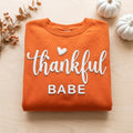 Custom Thankful Puff Print Shirt, Personalized Thanksgiving Sweatshirt, 3D Raised Fall Tee, Custom Puff Sweatshirt, Personalized Wear