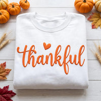 Custom Thankful Puff Print Shirt, Personalized Thanksgiving Sweatshirt, 3D Raised Fall Tee, Custom Puff Sweatshirt, Personalized Wear