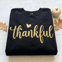 Custom Thankful Puff Print Shirt, Personalized Thanksgiving Sweatshirt, 3D Raised Fall Tee, Custom Puff Sweatshirt, Personalized Wear