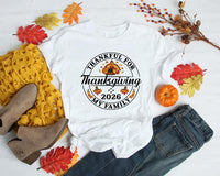 Custom Family Thanksgiving 2026 Matching Shirt, Personalized Family Thanksgiving Dinner Shirt, Autumn Family Tee