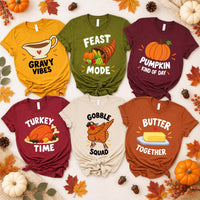 Custom Thanksgiving Shirt, Choose Your Favorite Design Tee, Funny Quote Turkey Graphic Tee, Friendsgiving Outfit, Holiday Party Gift