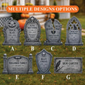 Personalized Halloween Tombstone Yard Signs, Custom Graveyard Decorations with Stakes, Funny Haunted House Outdoor Spooky Lawn Décor