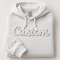 Custom Name Puff Print Shirt, Personalized 3D Text Sweatshirt, Raised 3D Puff Hoodie, Name Crewneck Personalized Wear, Birthday Gift