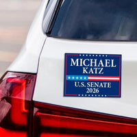 Michael Katz For Delaware Senate 2026 Car Magnet - Vote Michael Katz Vehicle Magnet, Delaware Senate Elections 2026 Magnet - 6" x 4.5"