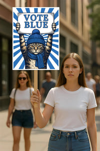 Vote Early Democracy Protest Sign, Vote Early No Kings Poster, Anti-Trump Resist Fascism, Protect Democracy, Political Activist Rally Sign