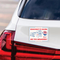 Democracy vs Fascism Protest Magnet, No Kings Vote Early Protest Sign, Protect Democracy, Anti-Trump, Resist Fascism Magnet, 6" x 4.5"