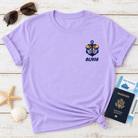 Personalized Cruising Crew Shirt, Custom Cruise Itinerary Tee, Cruise Tee, Family Group Trip Outfit, Vacation Gift 2026, Front Back Print