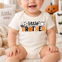 Custom Halloween Sibling Shirts, Personalized Big Brother Little Sister Tee, Matching Kids Halloween Outfit, Baby Bodysuit, Sibling Gift