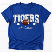 Personalized Mascot Football Spirit Shirt, Custom Team Name Tee, Player Name Number, School Game Day Outfit, Custom Team Gift, Front Back