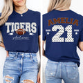 Personalized Mascot Football Spirit Shirt, Custom Team Name Tee, Player Name Number, School Game Day Outfit, Custom Team Gift, Front Back