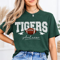 Personalized Mascot Football Spirit Shirt, Custom Team Name Tee, Player Name Number, School Game Day Outfit, Custom Team Gift, Front Back