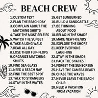 Personalized Beach Crew Shirts, Custom Most Likely Vacation Tees, Matching Family Beach Trip Shirts, Funny Group Outfit, Vacation Gift