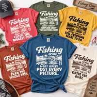 Personalized Fishing Crew Shirts, Custom Most Likely Fishing Trip Tees, Family Vacation Shirts, Matching Lake Outfit, Family Trip Gift