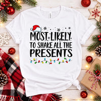 Personalized Most Likely To Christmas Shirts, Custom Family Matching Tees, Family Christmas Tee, Funny Holiday Party Outfit, Holiday Gift