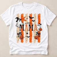 Custom Halloween Family Shirt, Personalized Ghost Pumpkin Tee, Mama Dada Bro Sister Mini Single Shirt, Halloween Party Tee, Holiday Gift