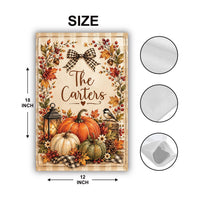 Personalized Fall Family Garden Flag, 12x18 Double Sided Yard Flag, Family Last Name Sign, Autumn Outdoor Porch Decor, Housewarming Gift