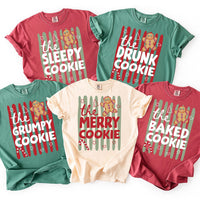 Custom Christmas Cookie Shirt, Personalized Gingerbread Tee, Family Christmas Tee, Funny Gingerbread Character Top, Holiday Party Gift