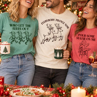 Custom Funny Christmas Shirt, Choose Your Holiday Design Tee, Retro Holiday Graphic Tee, Single Xmas Party Shirt, Christmas Gift Idea